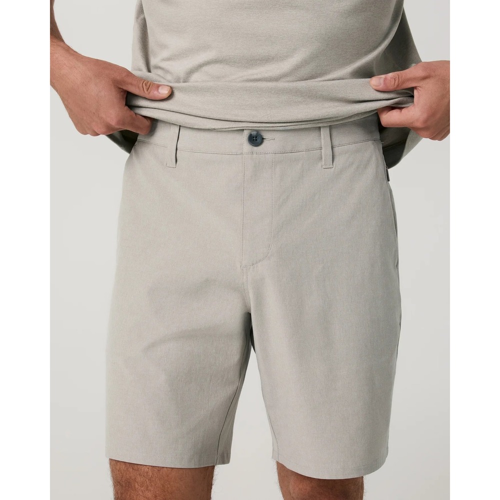 NWOT VUORI Men's Aim Short 8", Khaki Linen Texture, Size 34